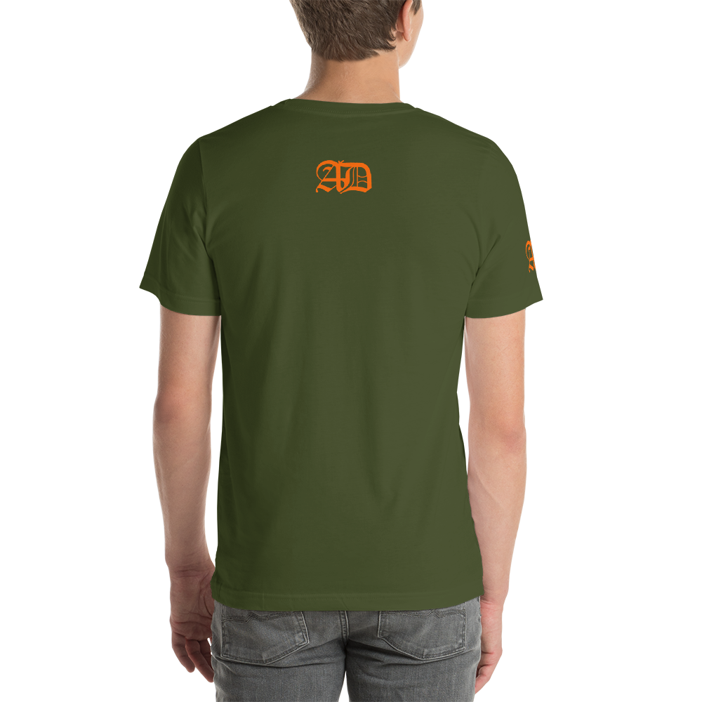 AD Mens Short Sleeve Orange Logo