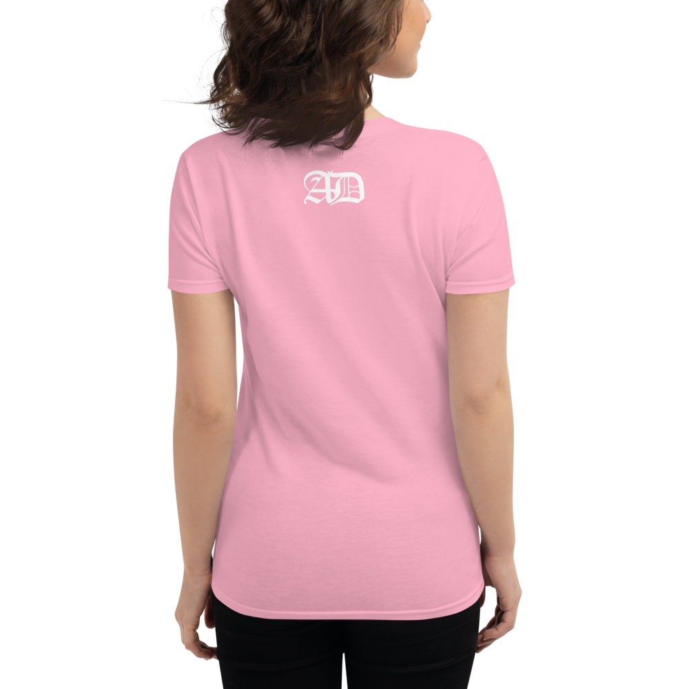 AD Womens Short Sleeve White Logo