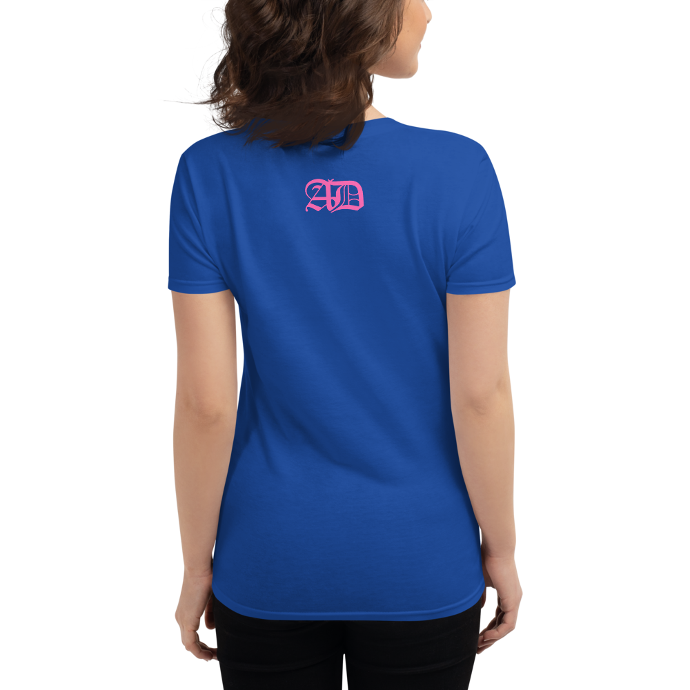 AD Womens Short Sleeve Pink Logo