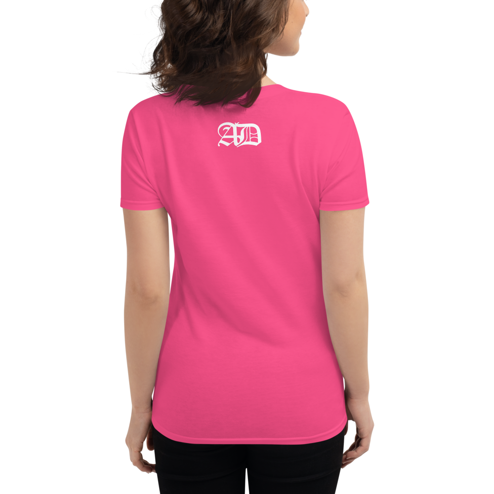 AD Womens Short Sleeve White Logo