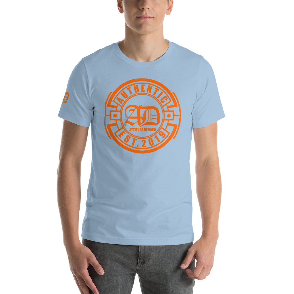 AD Mens Short Sleeve Orange Logo