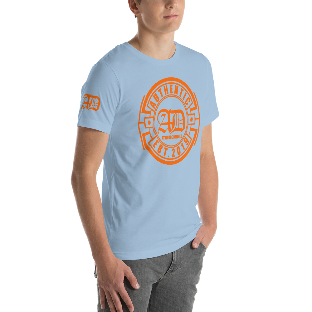 AD Mens Short Sleeve Orange Logo