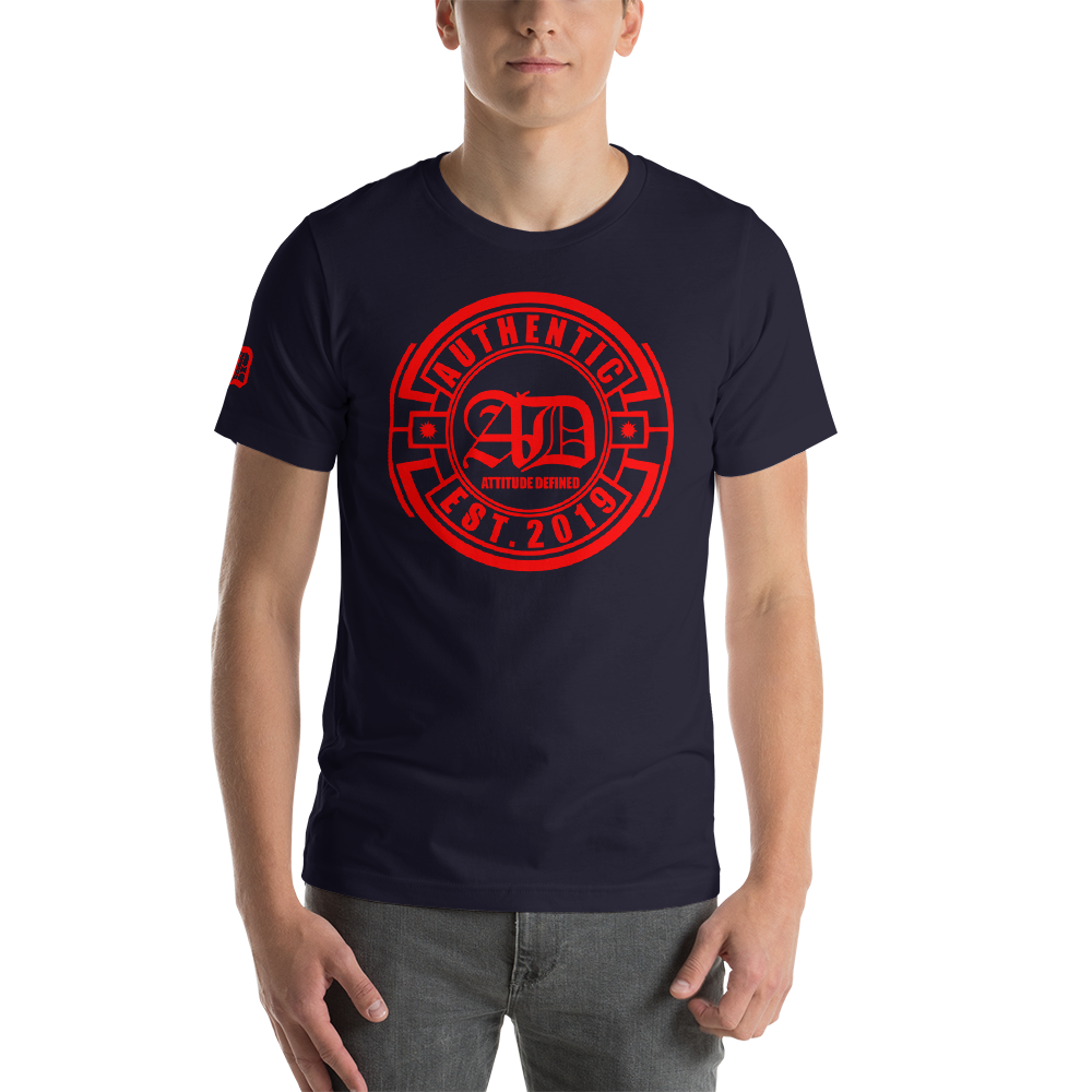 AD Mens Short Sleeve Red Logo