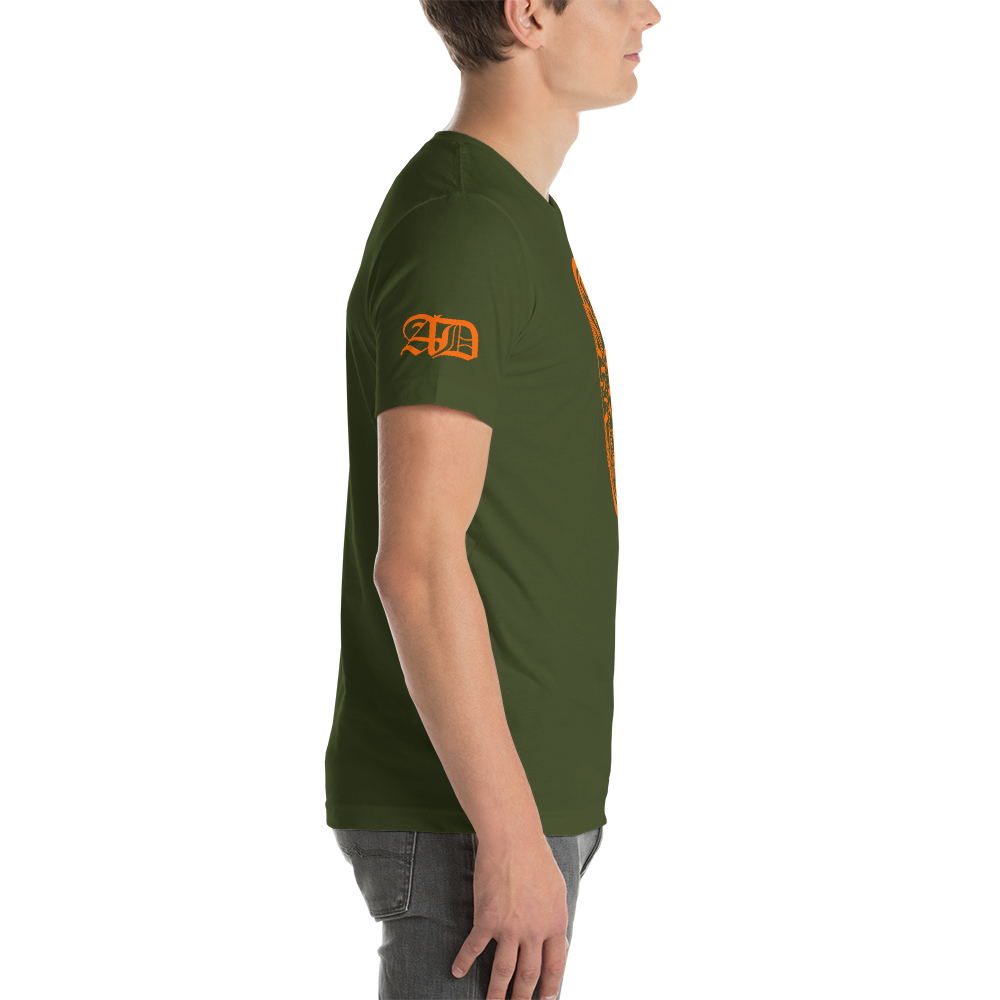 AD Mens Short Sleeve Orange Logo