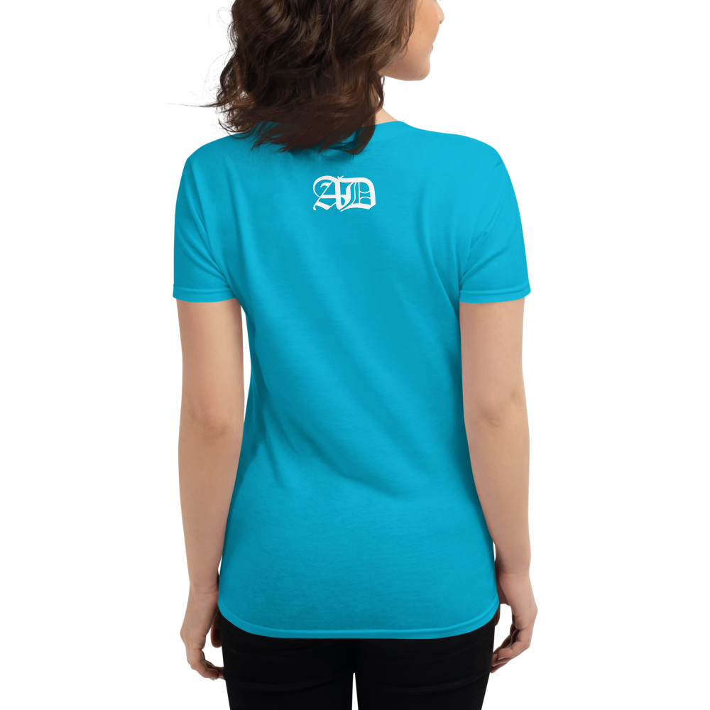 AD Womens Short Sleeve White Logo