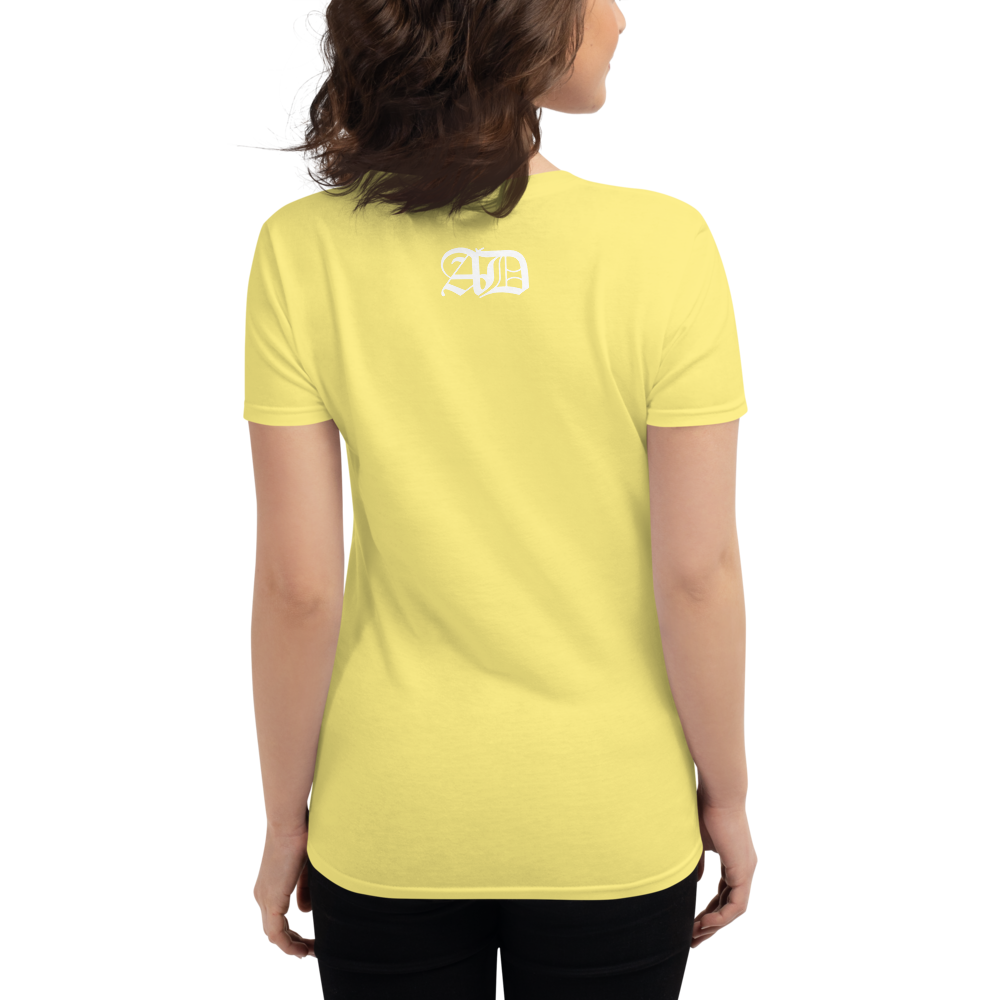 AD Womens Short Sleeve White Logo