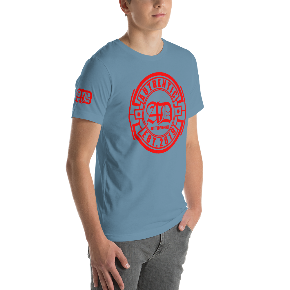 AD Mens Short Sleeve Red Logo