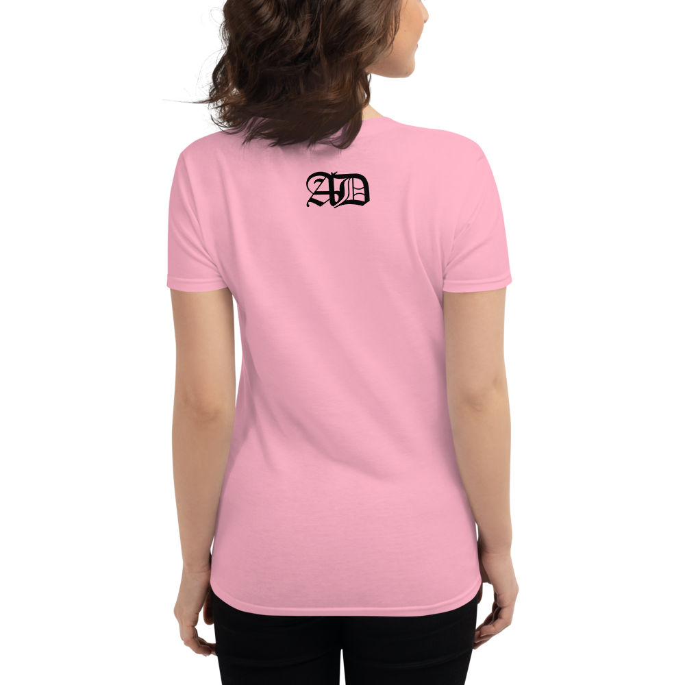 AD Womens Short Sleeve Black Logo