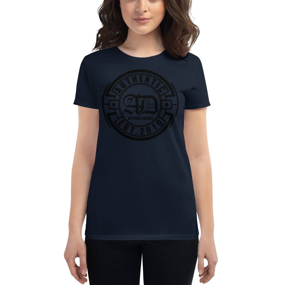 AD Womens Short Sleeve Black Logo