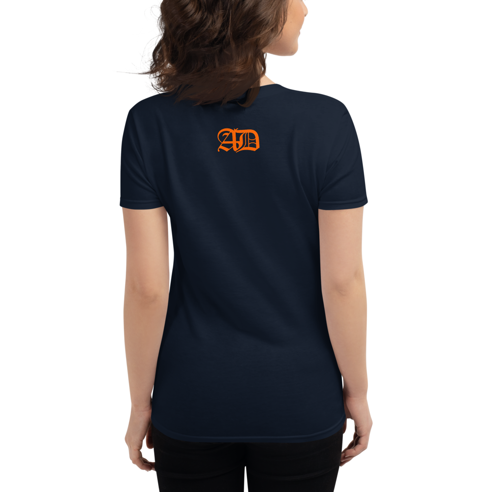 AD Womens Short Sleeve Orange Logo