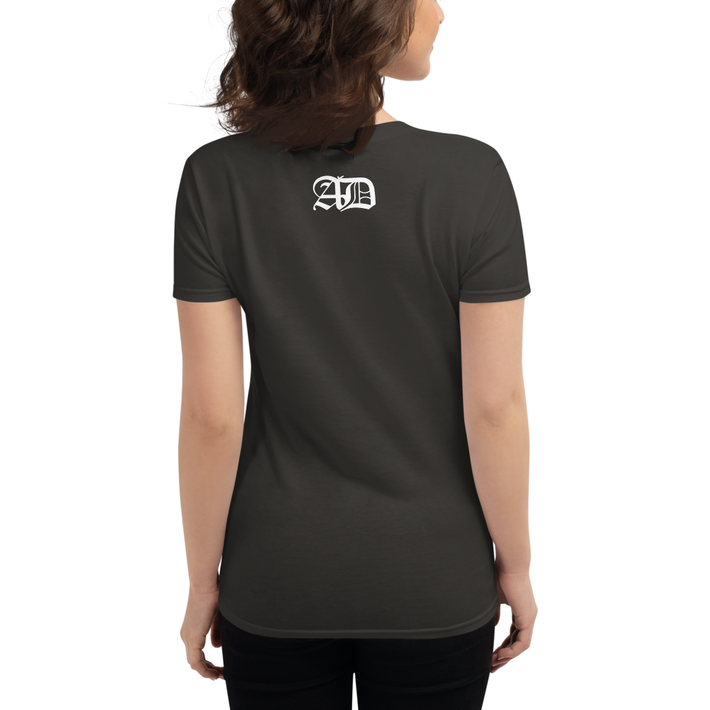 AD Womens Short Sleeve White Logo