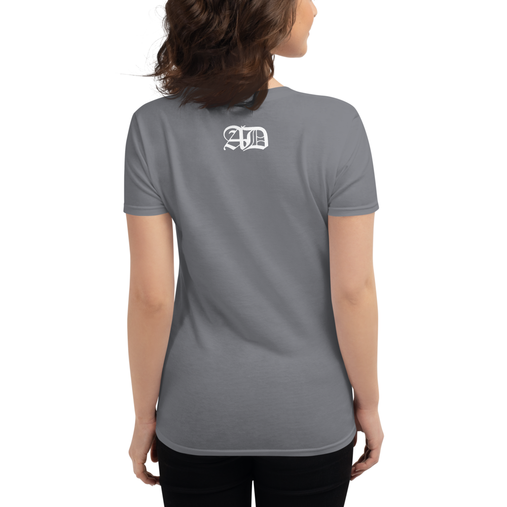 AD Womens Short Sleeve White Logo