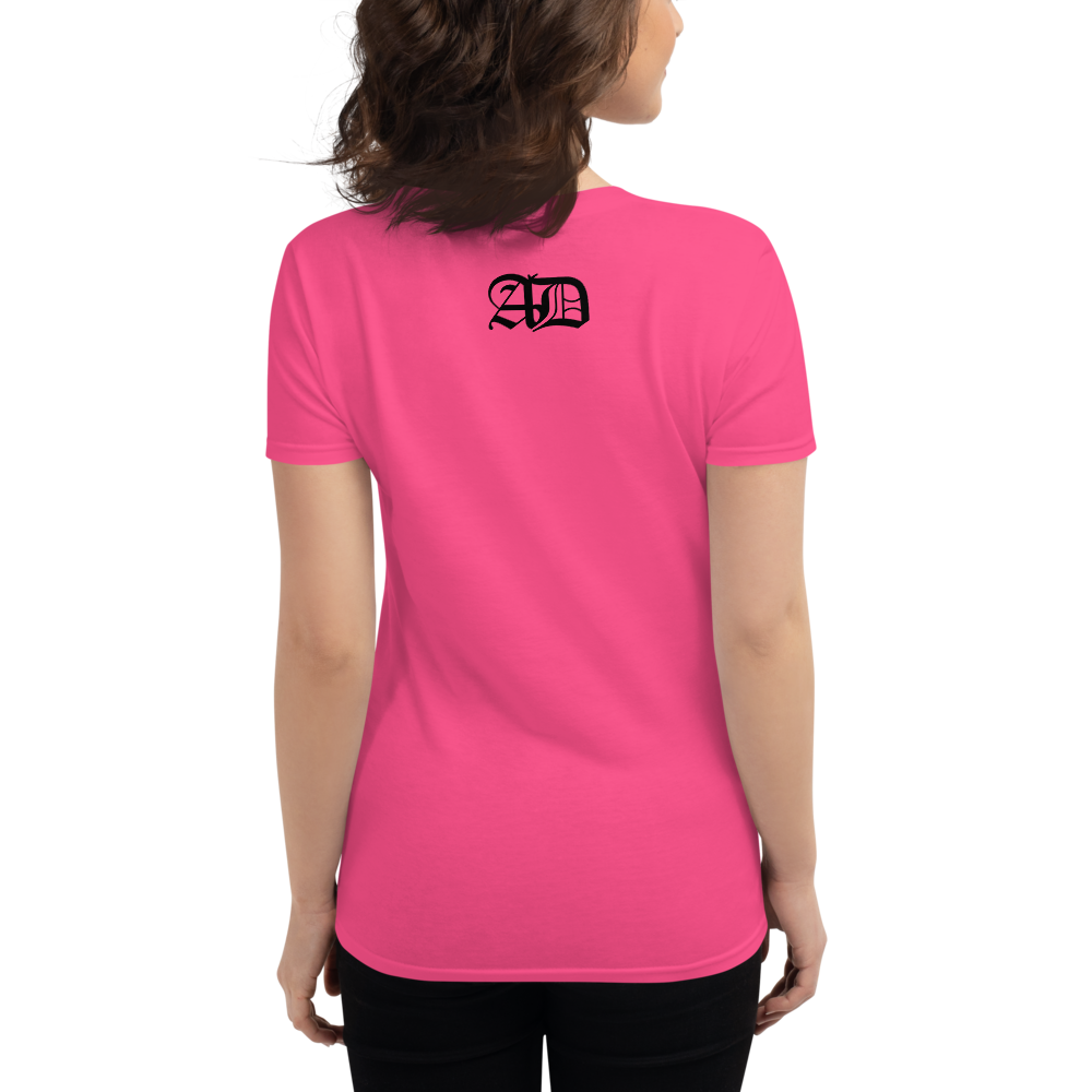 AD Womens Short Sleeve Black Logo