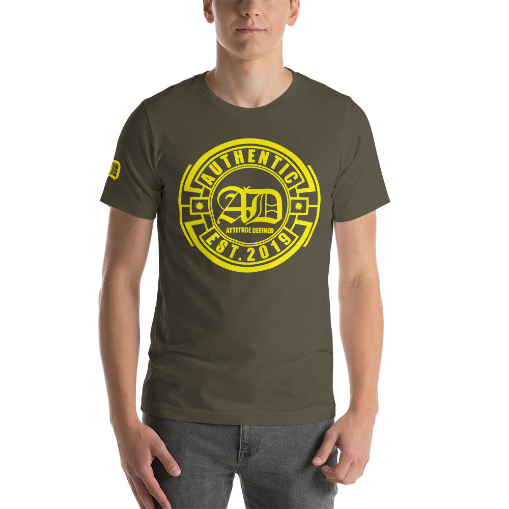 AD Short Sleeve Unisex Yellow Logo