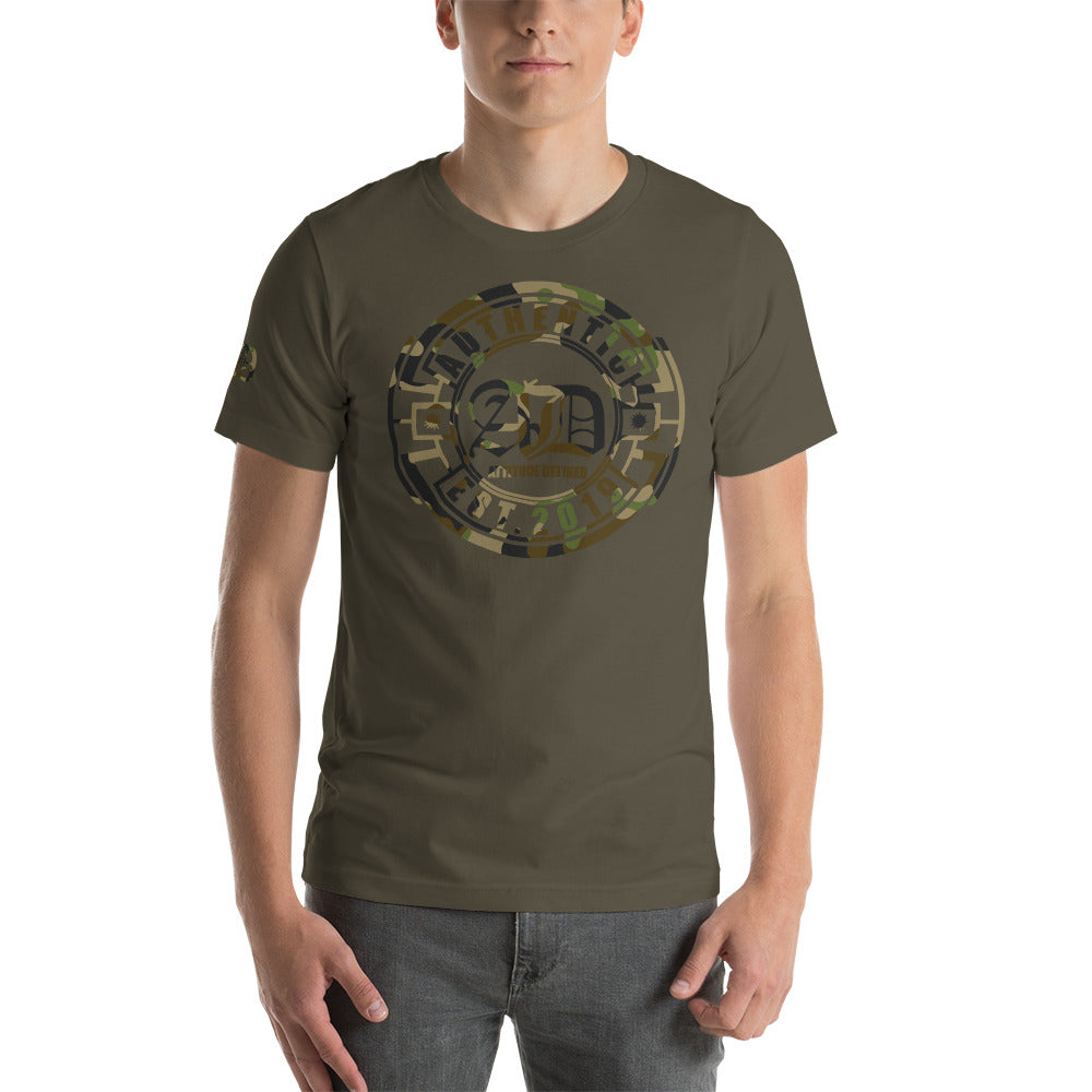 AD Mens Short Sleeve Camouflage Logo