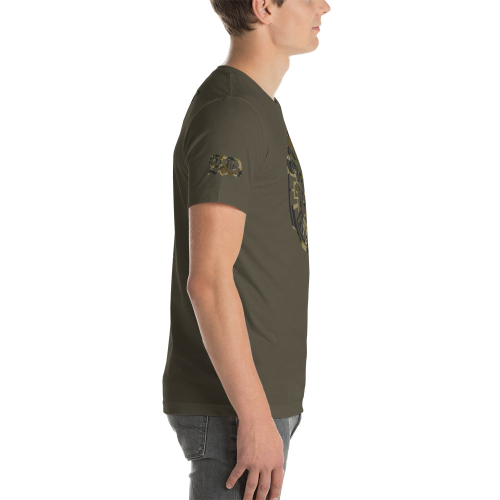 AD Mens Short Sleeve Camouflage Logo