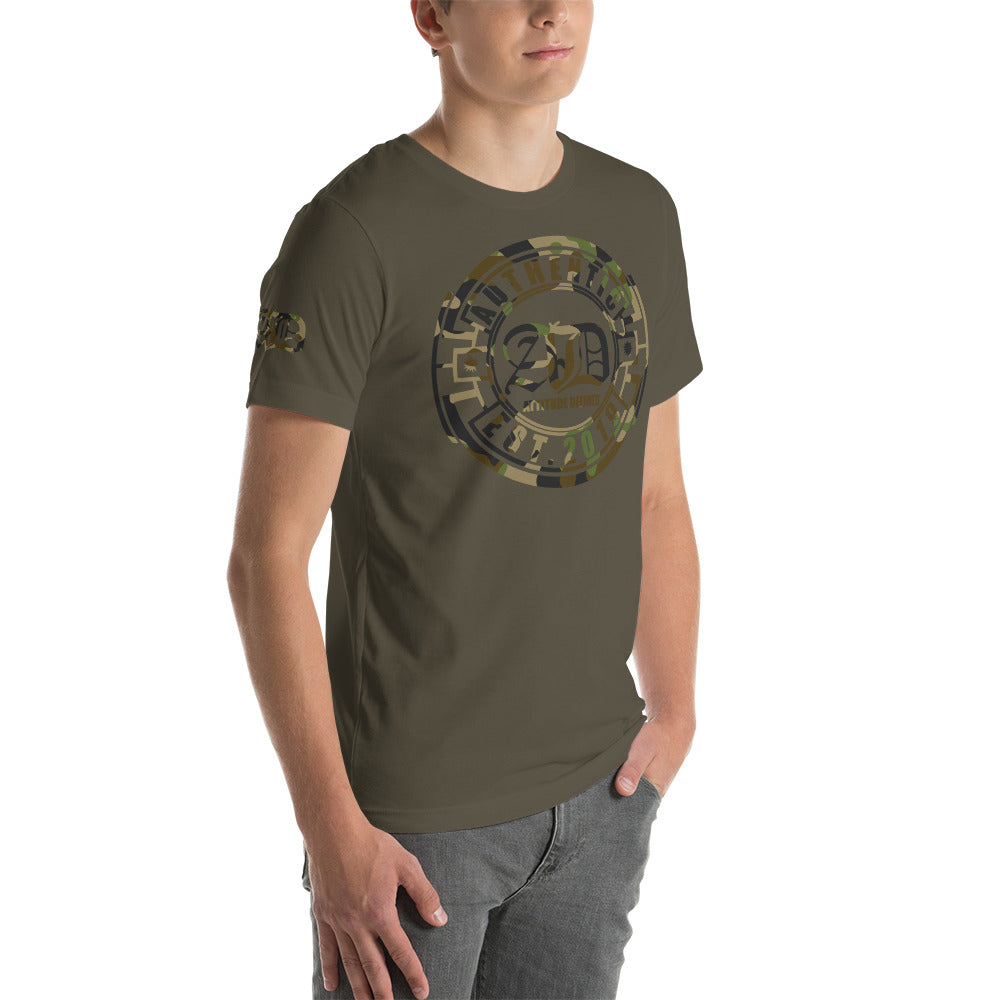 AD Mens Short Sleeve Camouflage Logo