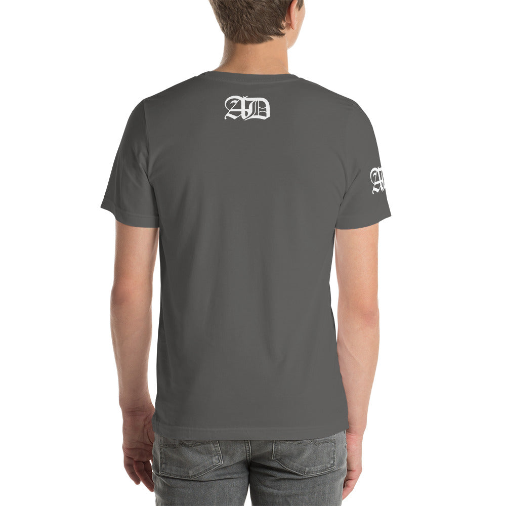 AD Mens Short Sleeve White Logo