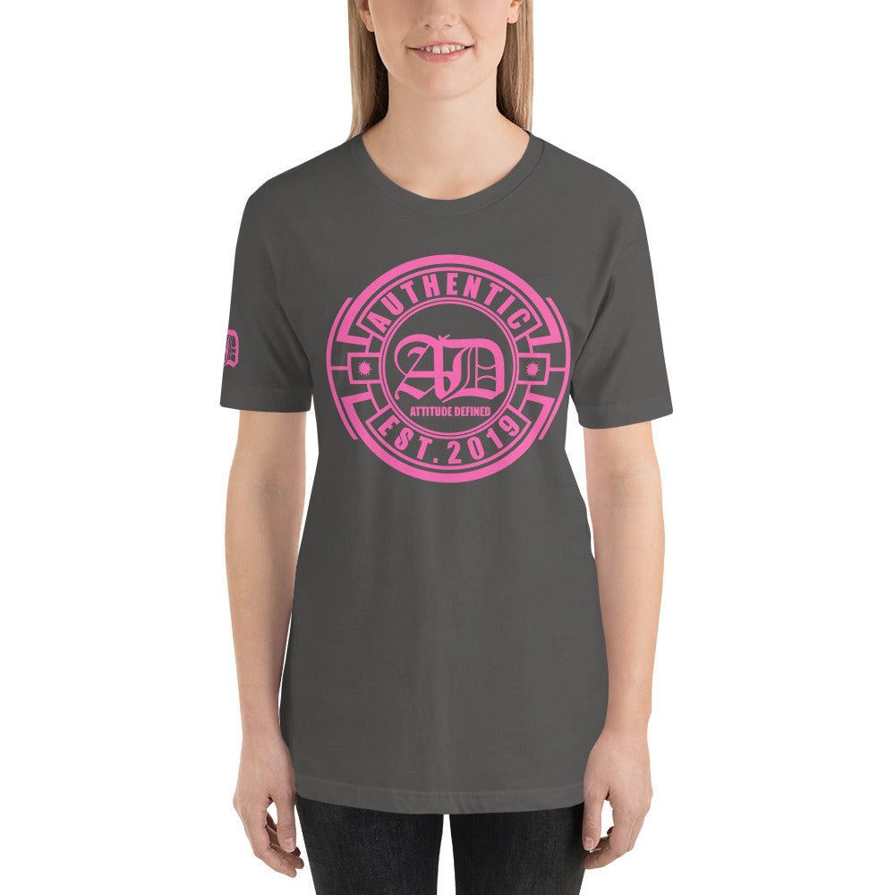 AD Short Sleeve Unisex Pink Logo