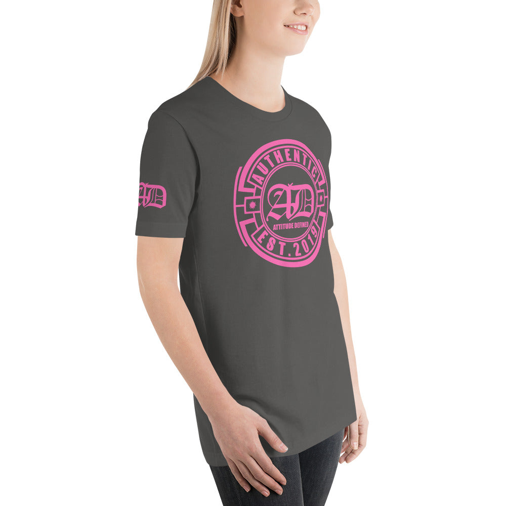 AD Short Sleeve Unisex Pink Logo