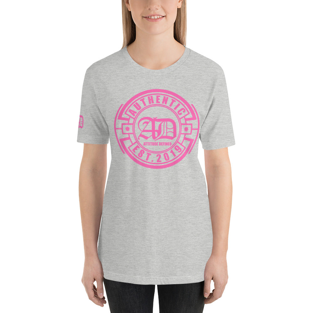 AD Short Sleeve Unisex Pink Logo