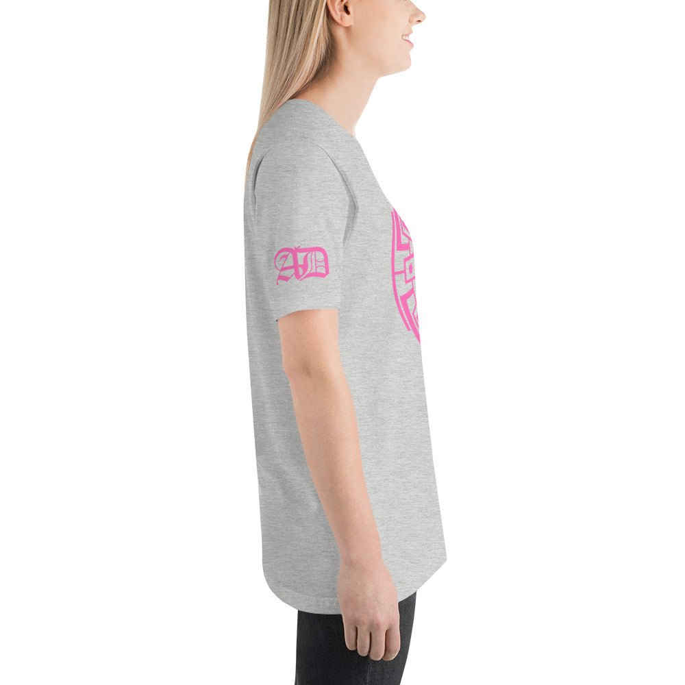 AD Short Sleeve Unisex Pink Logo