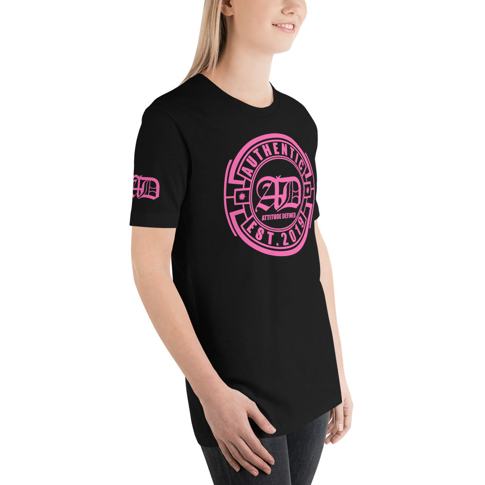 AD Short Sleeve Unisex Pink Logo