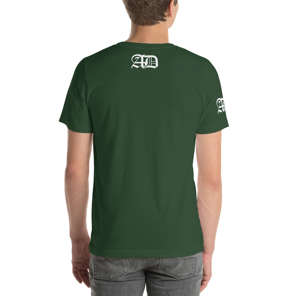 AD Mens Short Sleeve White Logo