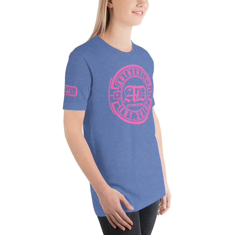 AD Short Sleeve Unisex Pink Logo