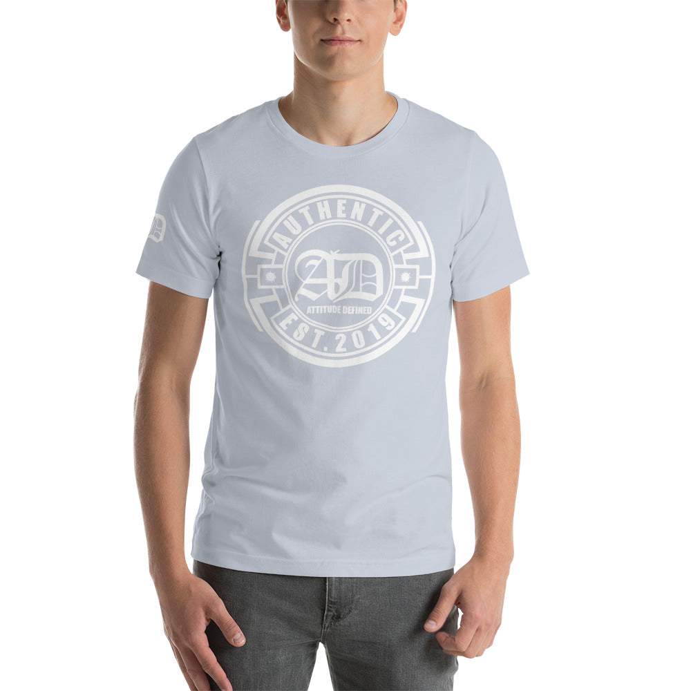 AD Mens Short Sleeve White Logo