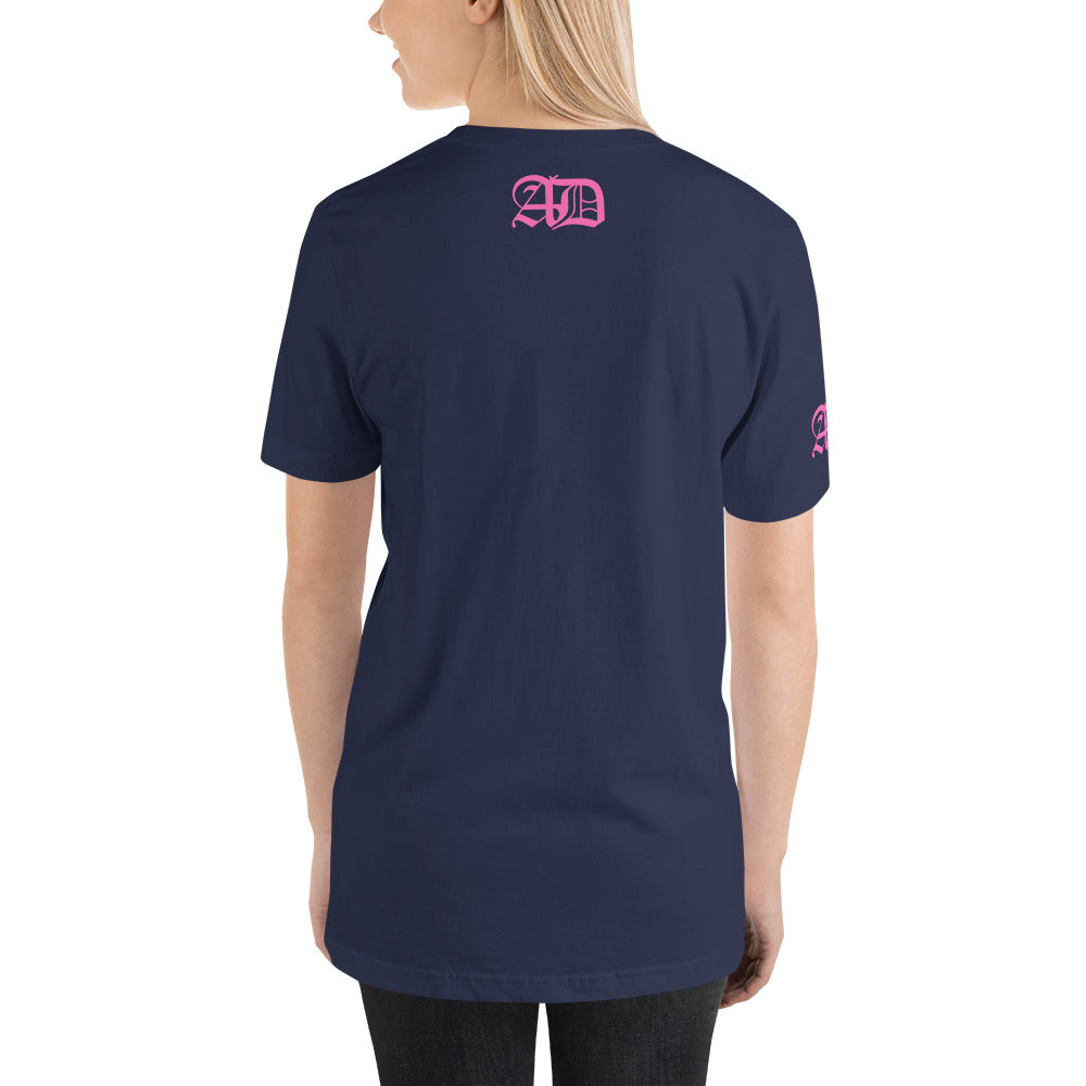 AD Short Sleeve Unisex Pink Logo