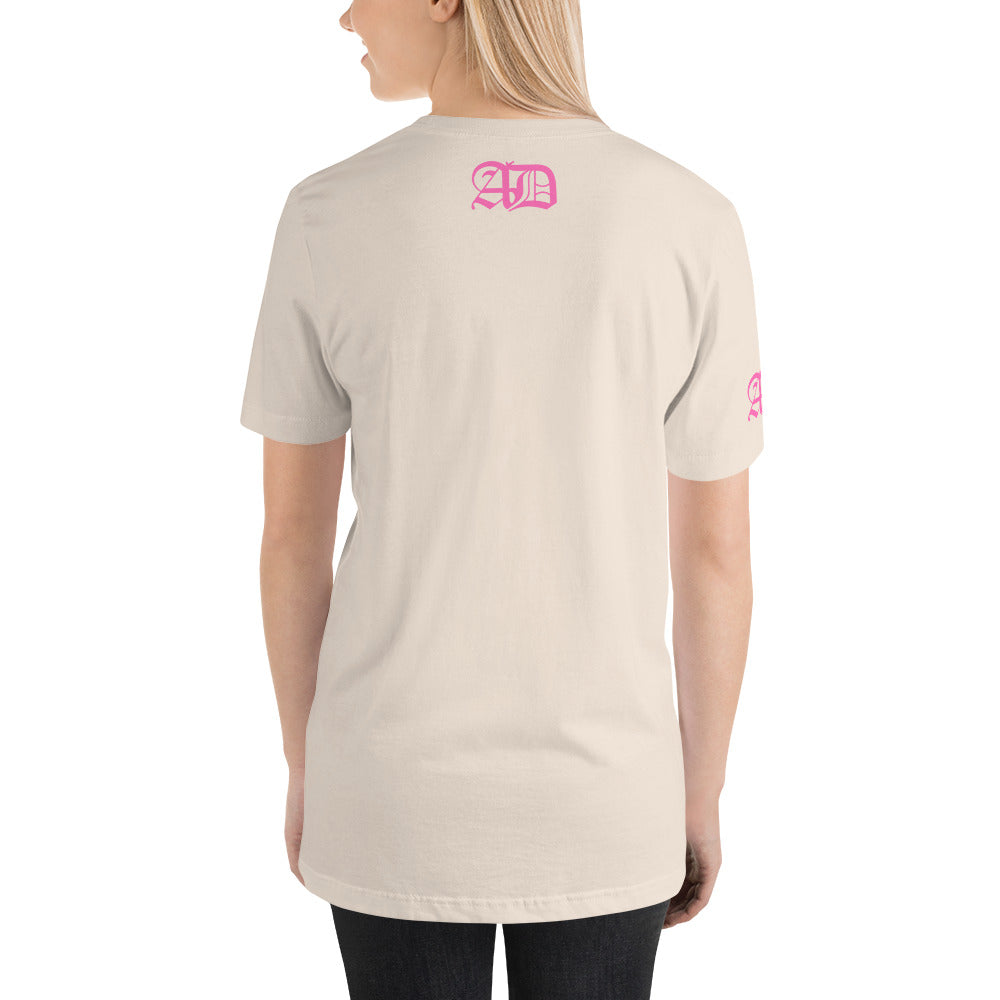 AD Short Sleeve Unisex Pink Logo