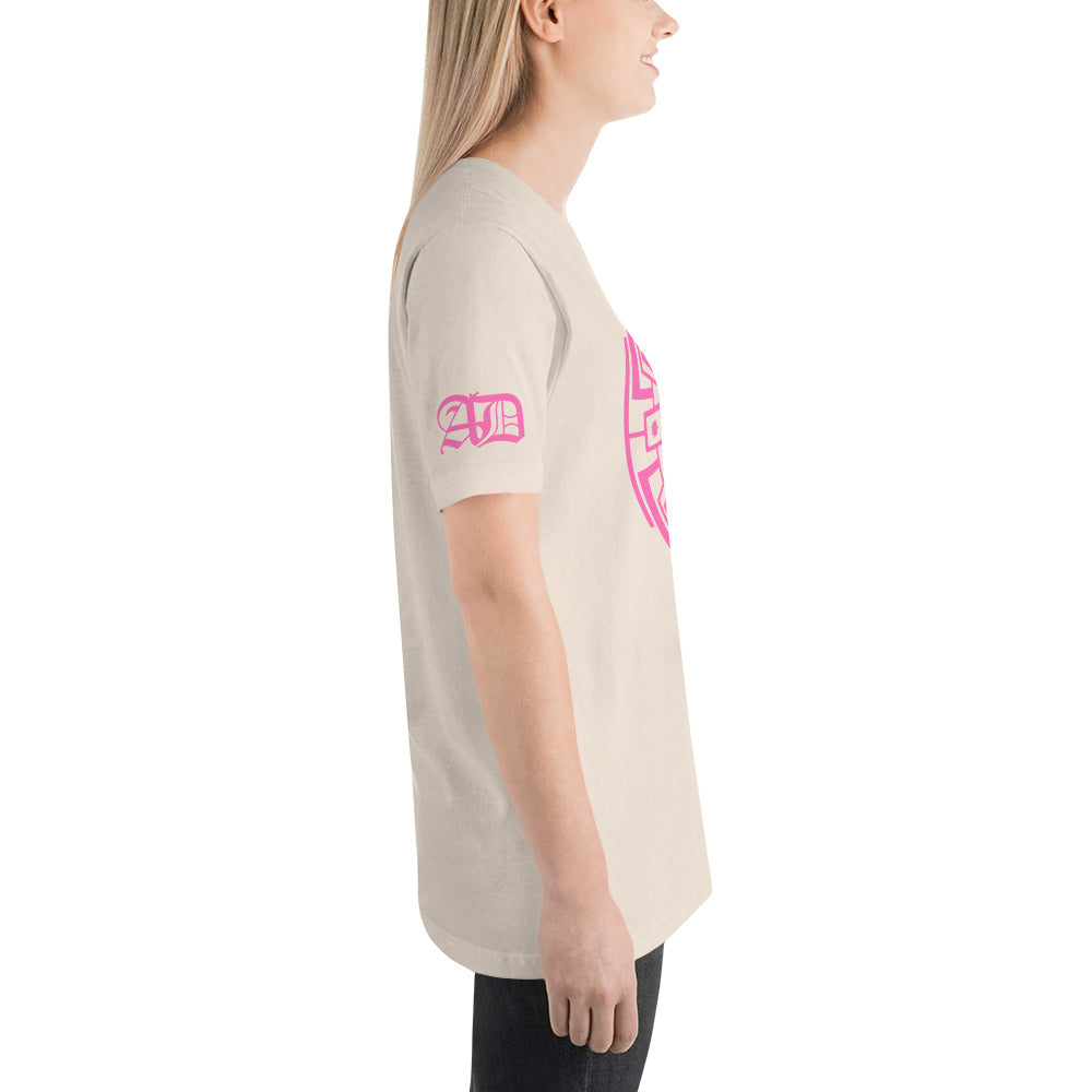 AD Short Sleeve Unisex Pink Logo