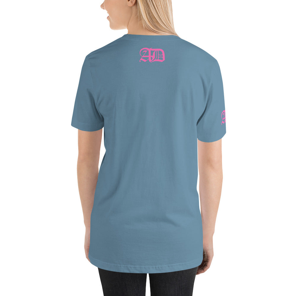 AD Short Sleeve Unisex Pink Logo