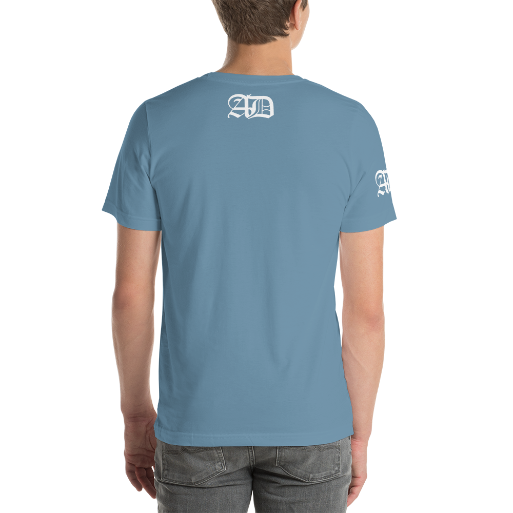 AD Mens Short Sleeve White Logo