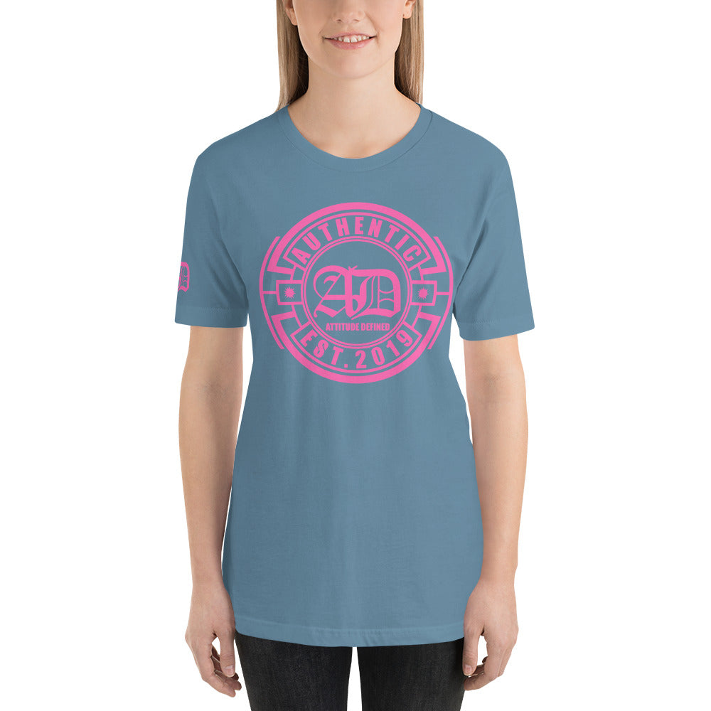 AD Short Sleeve Unisex Pink Logo