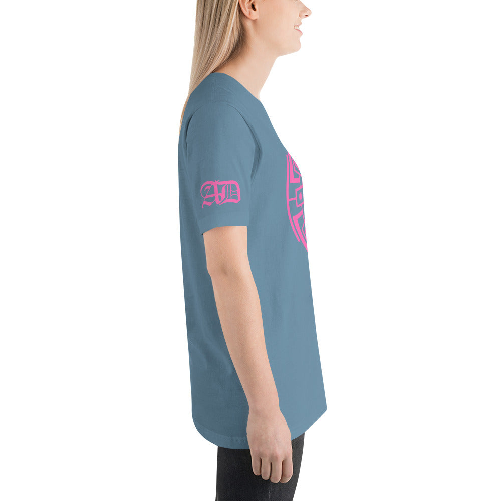 AD Short Sleeve Unisex Pink Logo