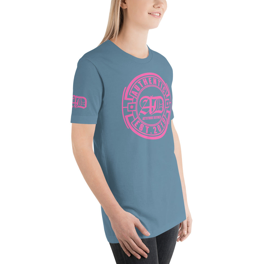 AD Short Sleeve Unisex Pink Logo