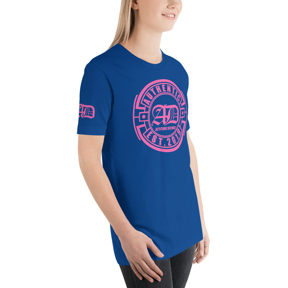 AD Short Sleeve Unisex Pink Logo