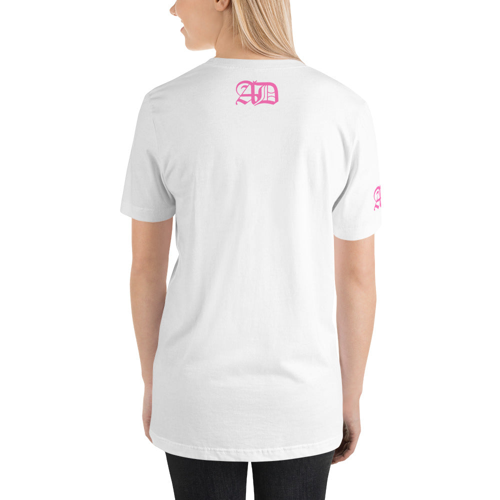 AD Short Sleeve Unisex Pink Logo