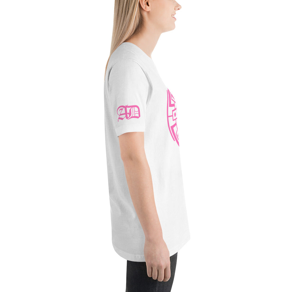 AD Short Sleeve Unisex Pink Logo