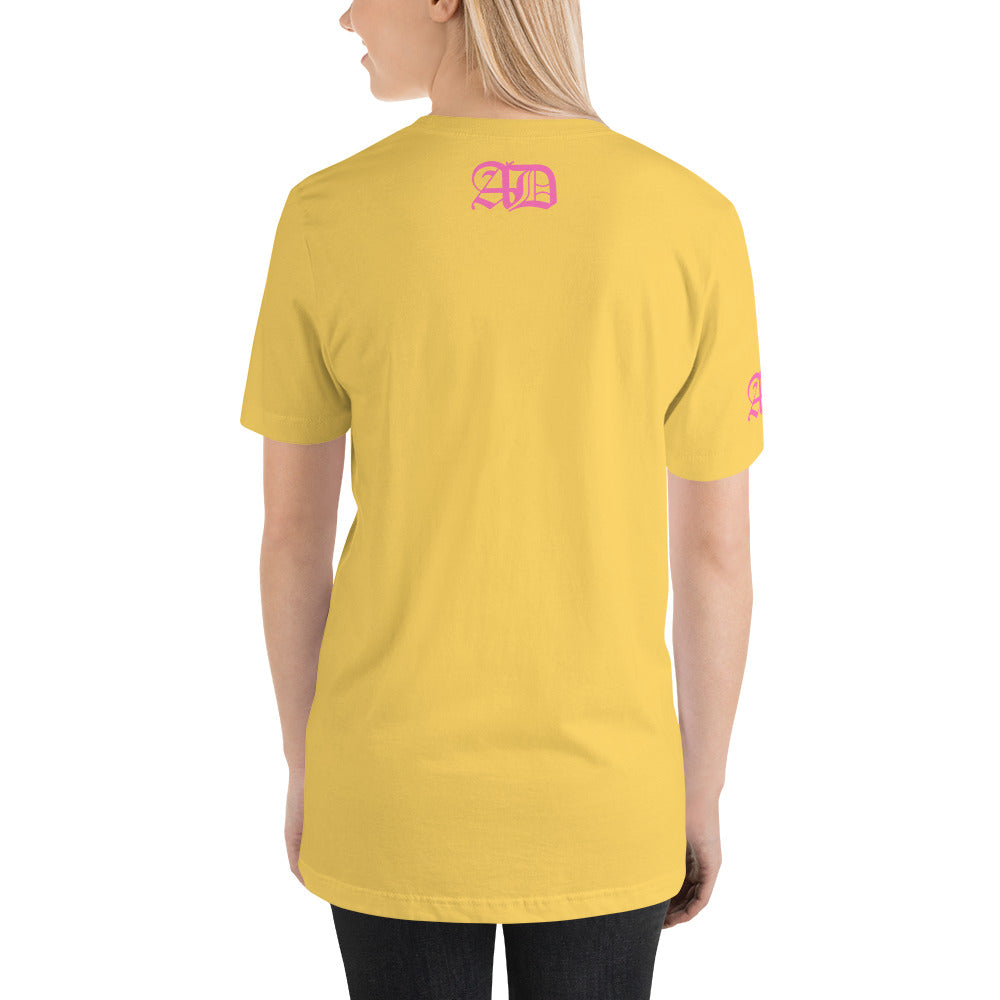 AD Short Sleeve Unisex Pink Logo