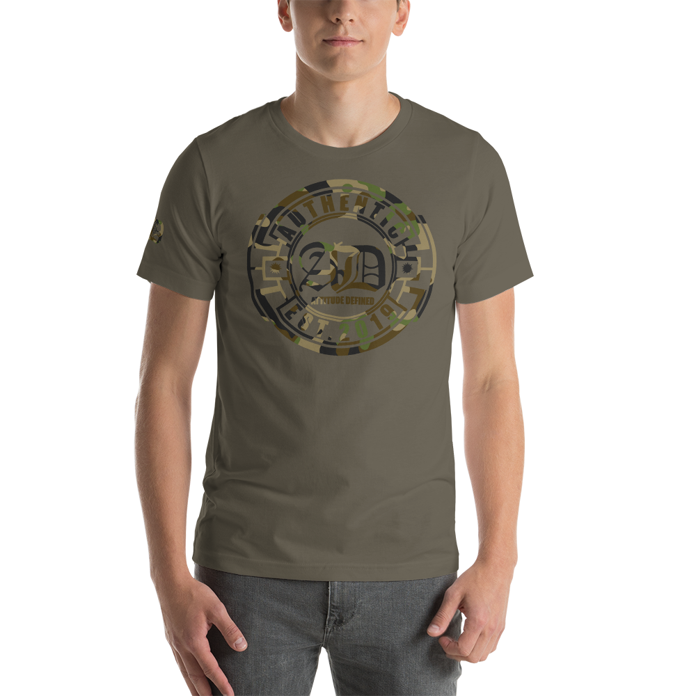 AD Mens Short Sleeve Camouflage Logo
