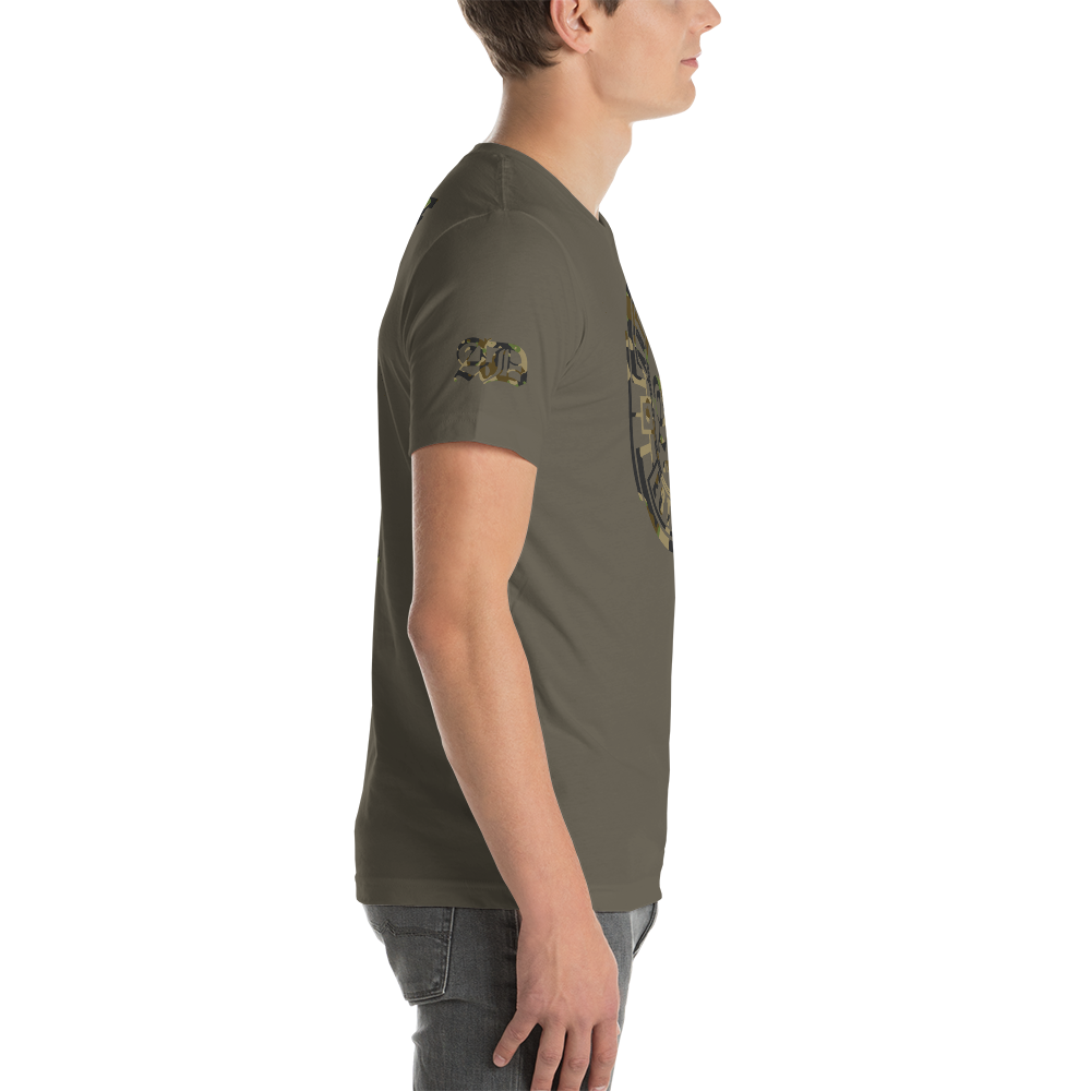 AD Mens Short Sleeve Camouflage Logo