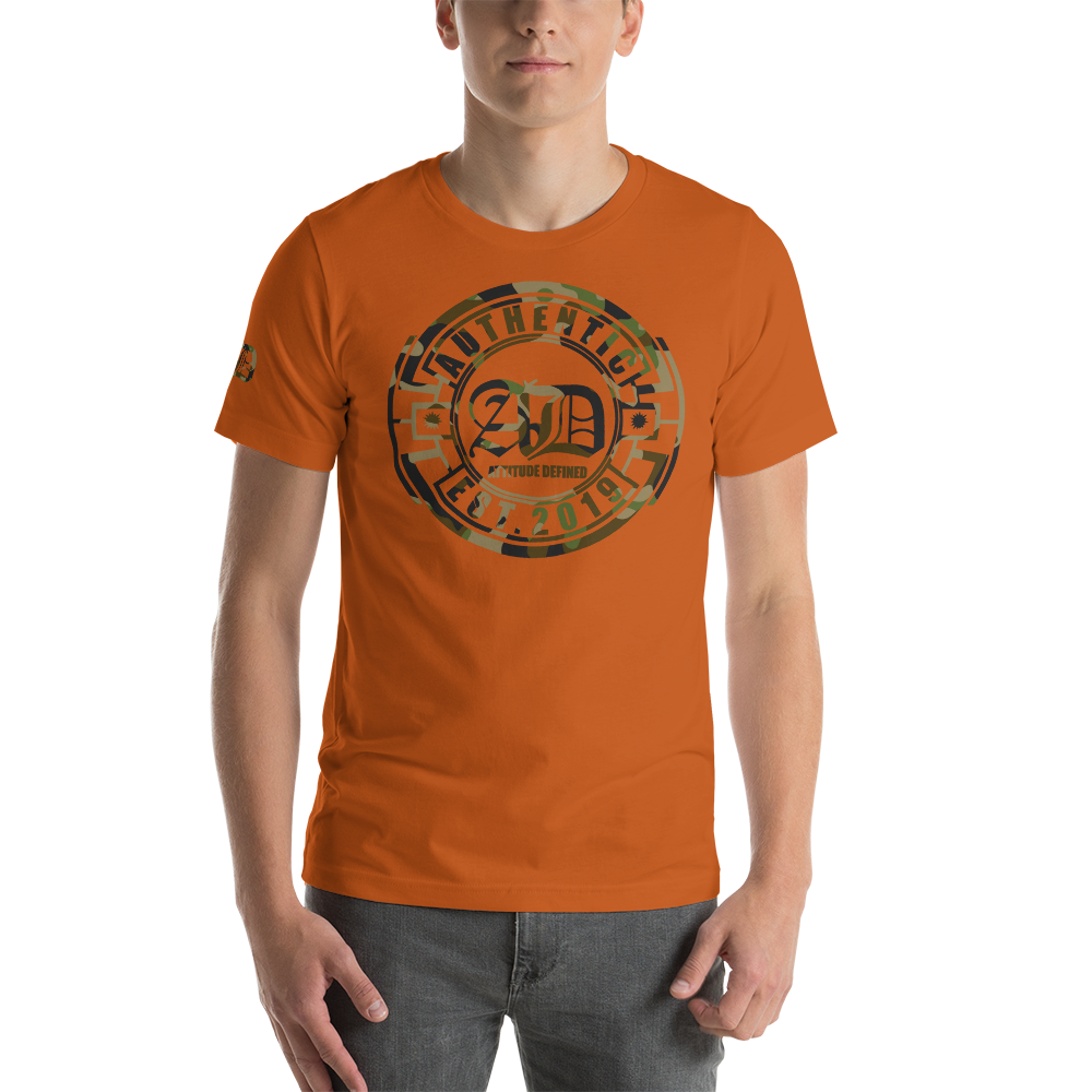 AD Mens Short Sleeve Camouflage Logo