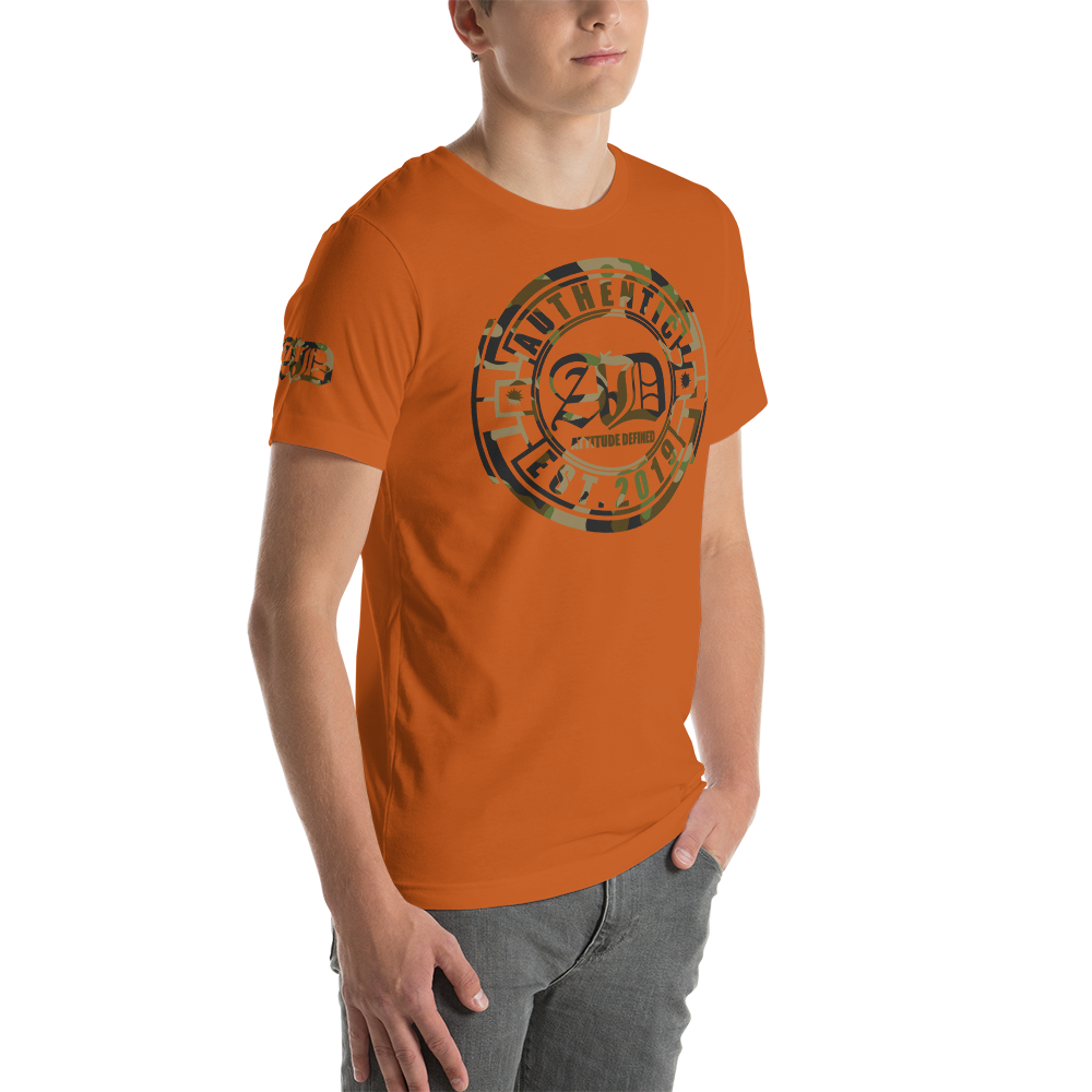 AD Mens Short Sleeve Camouflage Logo