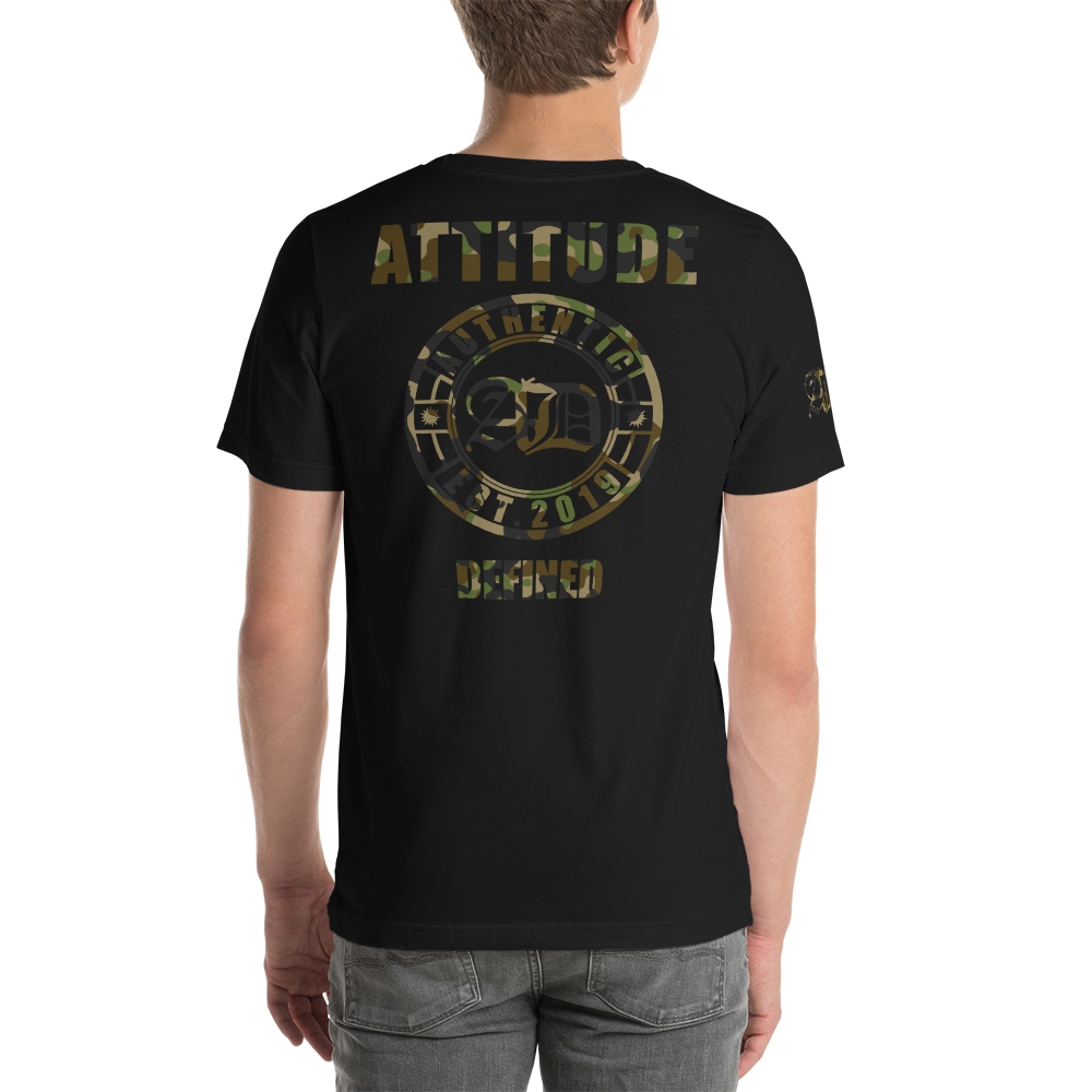 AD Mens Short Sleeve Camouflage Logo