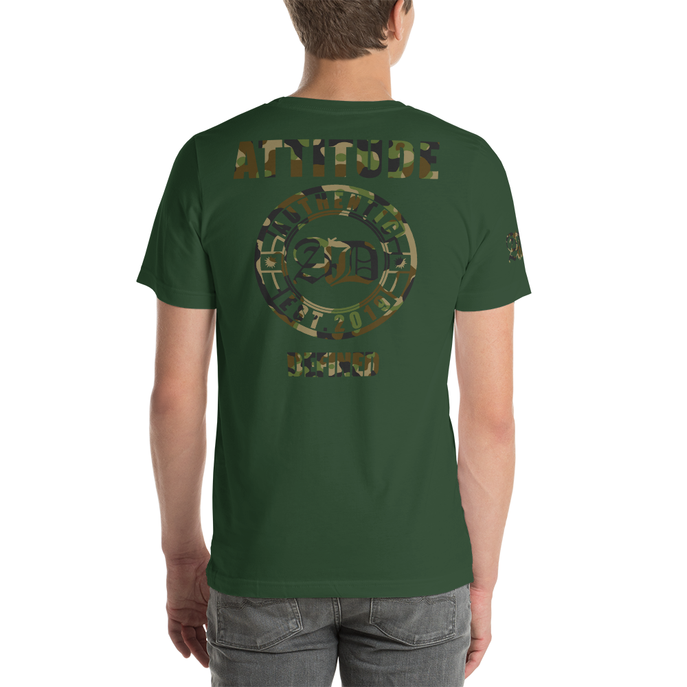 AD Mens Short Sleeve Camouflage Logo
