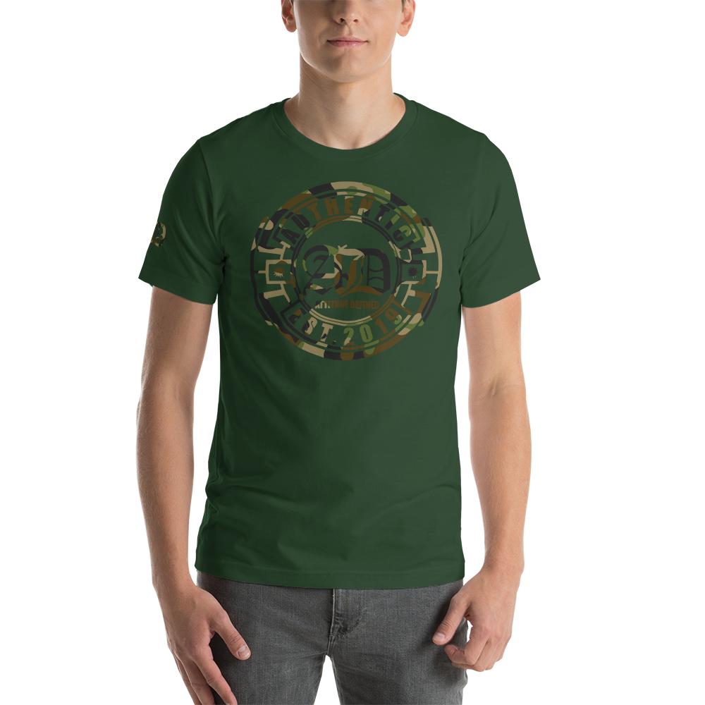 AD Mens Short Sleeve Camouflage Logo