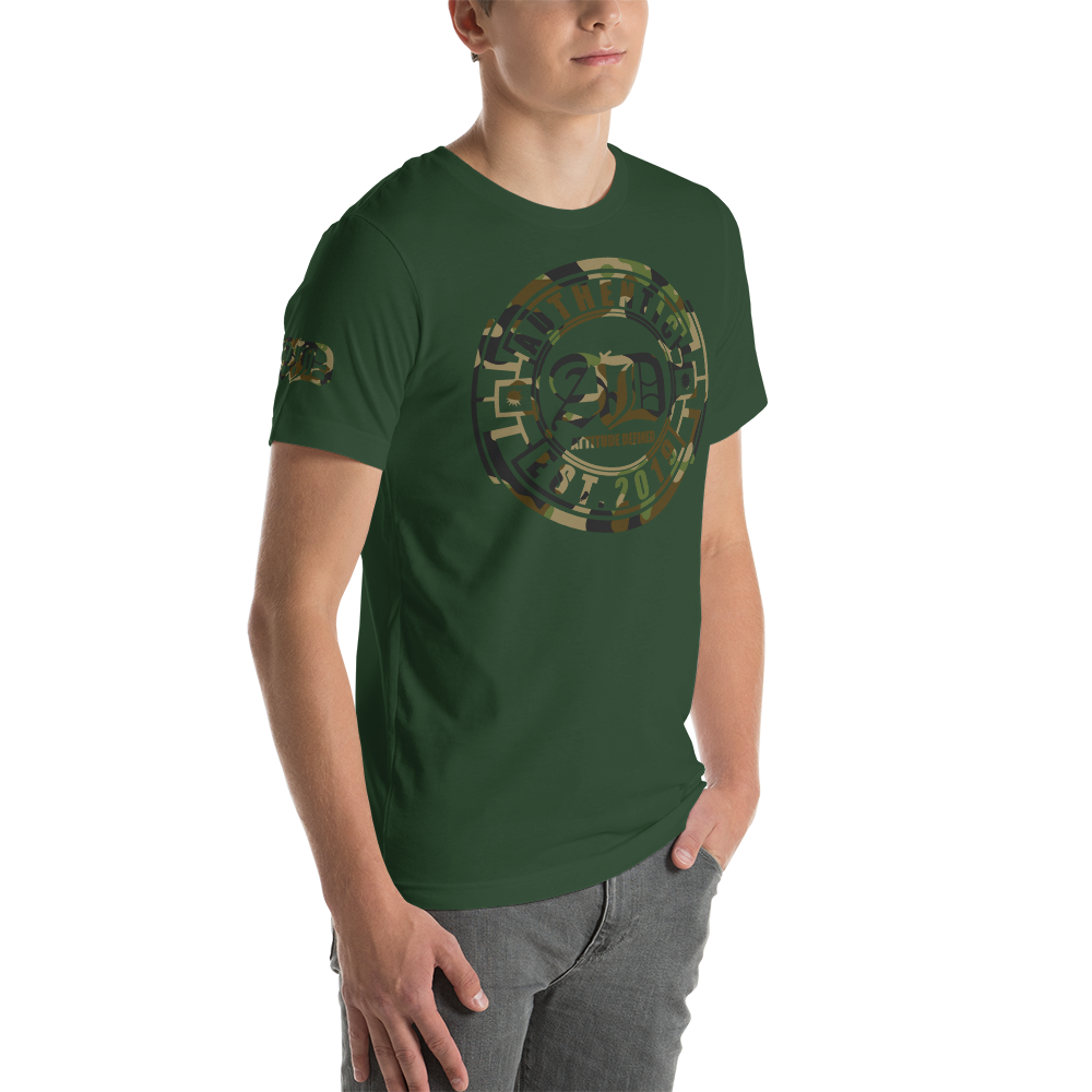 AD Mens Short Sleeve Camouflage Logo